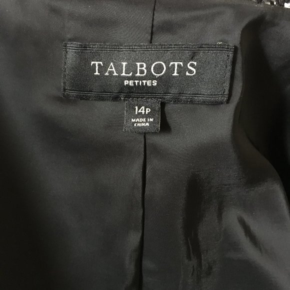 🦋 TALBOTS wool blend blazer, plaid, fully lined, buttons, size 14P - Picture 5 of 12